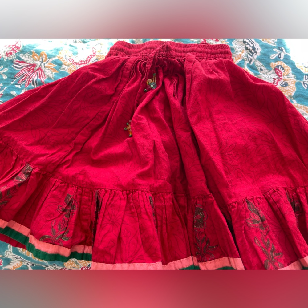 Block-printed Toddler Skirt 2T